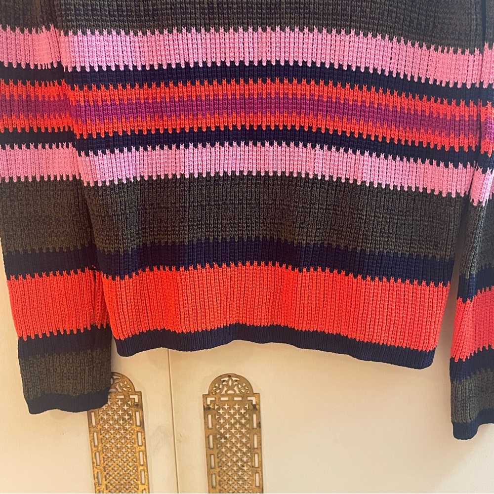 Topshop Multicolored Striped Knit Sweater pullover NWOT size 8 medium - Picture 5 of 11